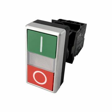 a22m-qddl-11/10/k11/f   Double Head P/B c/w Indicator Light Holder