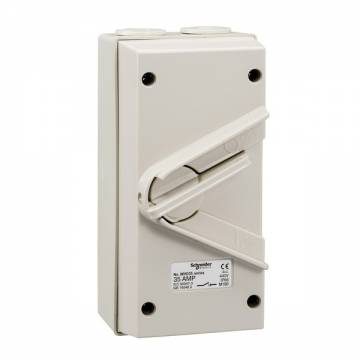 whd35_gy   Weather Protected Isolator 35A 2 Pole (IP66)