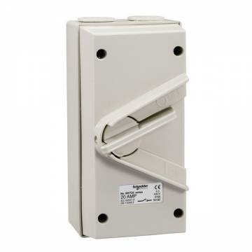 wht20_gy   Weather Protected Isolator 20A 3 Pole (IP66)