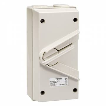 wht35_gy   Weather Protected Isolator 35A 3 Pole (IP66)