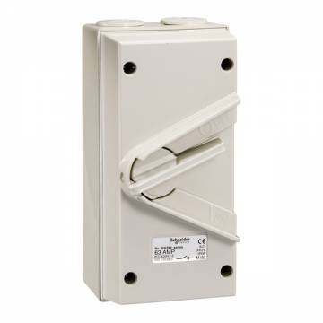 wht63_gy   Weather Protected Isolator 63A 3 Pole (IP66)