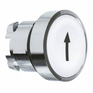 zb4ba334   ZB4 P/B Head (White) Marking (Up-Arrow)