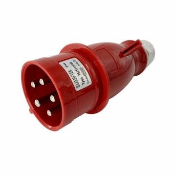 3265sv   Plug 3P+N+E 6h (Red) 380-415V IP44 (0250106)